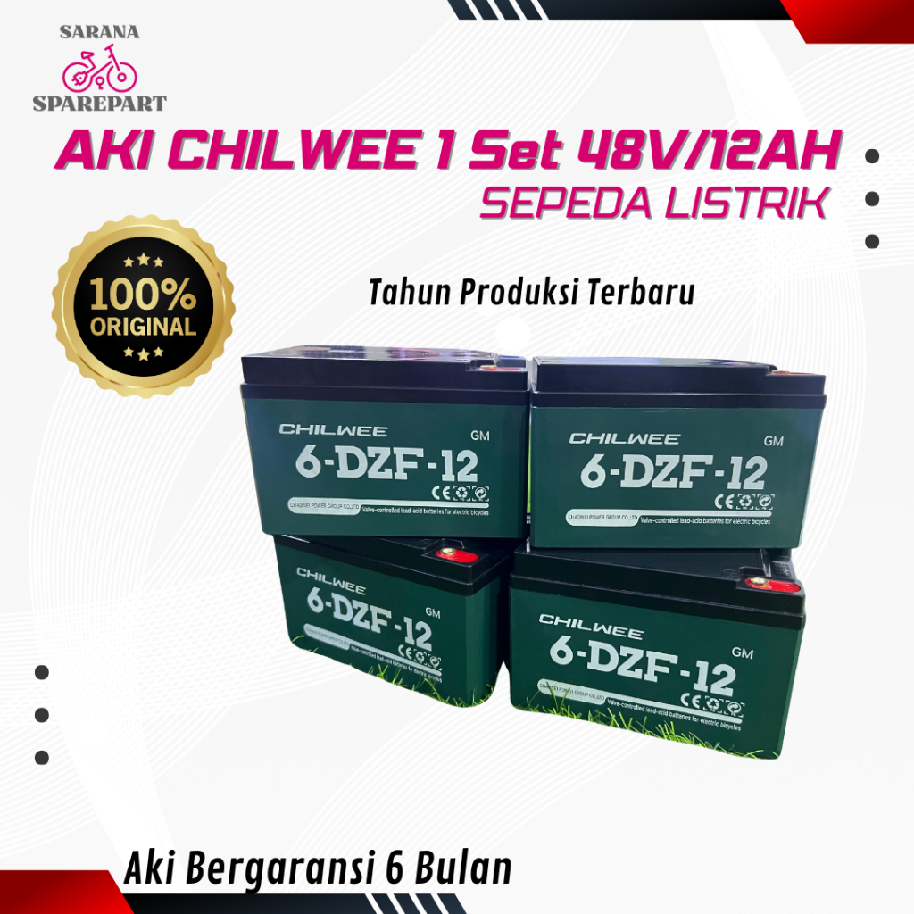 Aki Chilwee Sepeda Listrik-AKI CHILWEE 6-DZF-12 ;12V-12AH