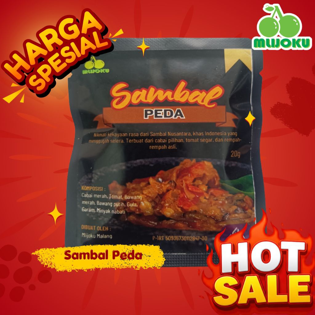 

Sambal Peda Mlijoku Pedas Mantap Sachet 20g Sambal Ibu Khas Nusantara”