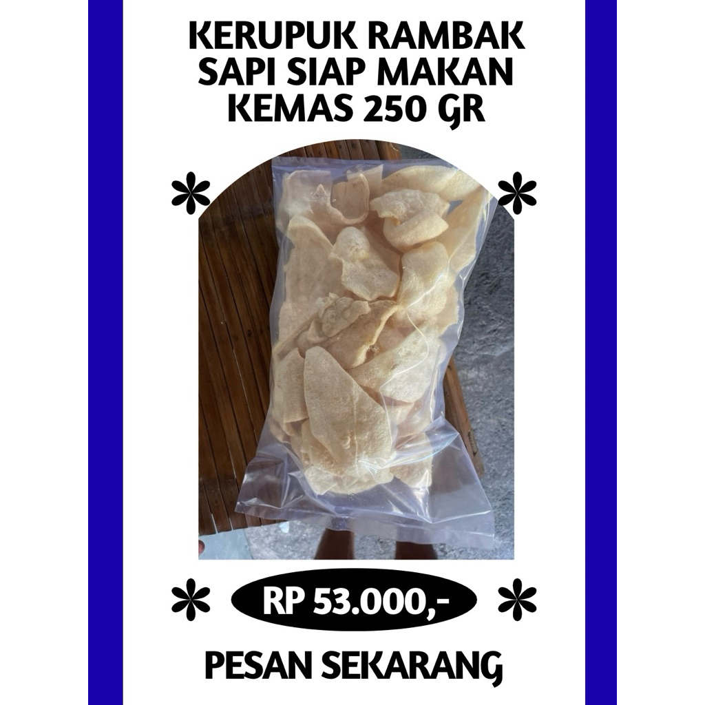 Kerupuk rambak Sapi tinggal makan Asli tulungagung