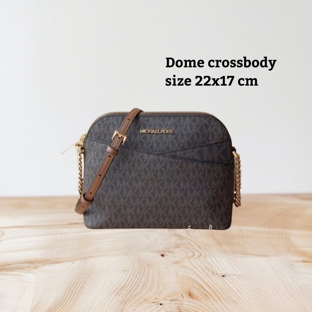 Mk dome crossbody sig brown original crossbody bag