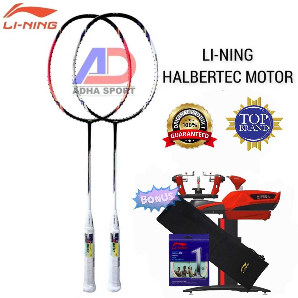 Lining Halbertec Motor 3U 4U 5U Raket Badminton Bulutangkis Original