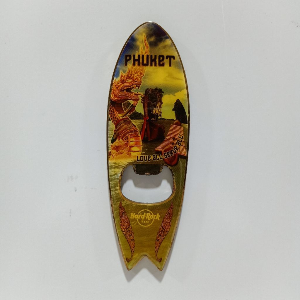 Magnet Kulkas Pembuka Botol Hard Rock Cafe Phuket Surfing Board Original Preloved