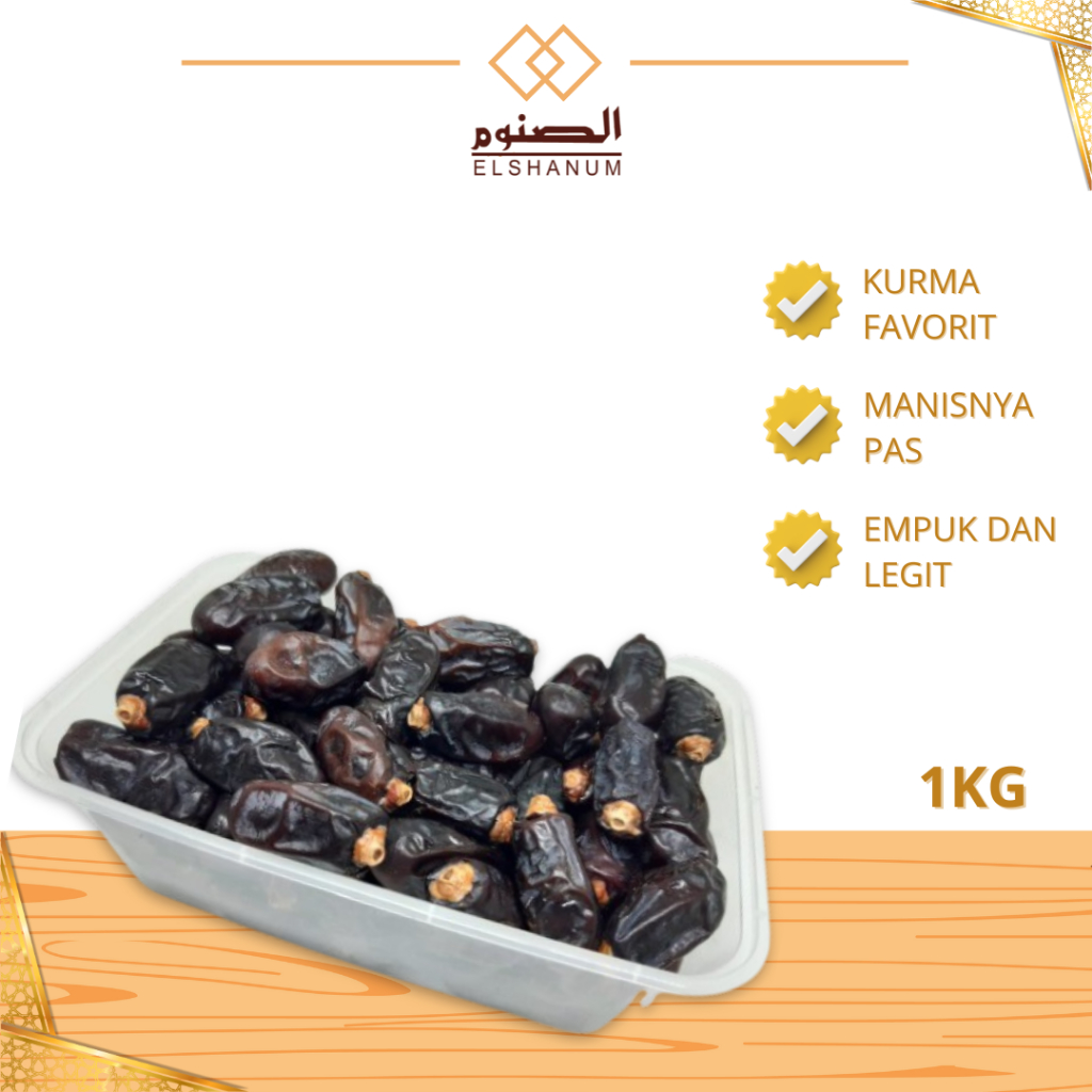 Kurma Black Sayer 1kg Premium Quality / Kurma Sayer Premium / Kurma Black Sayer / shabani store