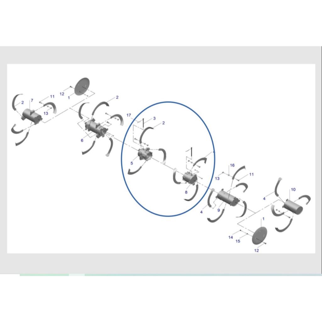 Ruas Segmen Pisau Rotary Blade B 240 100 Traktor Quick Cultivator Cakar Baja