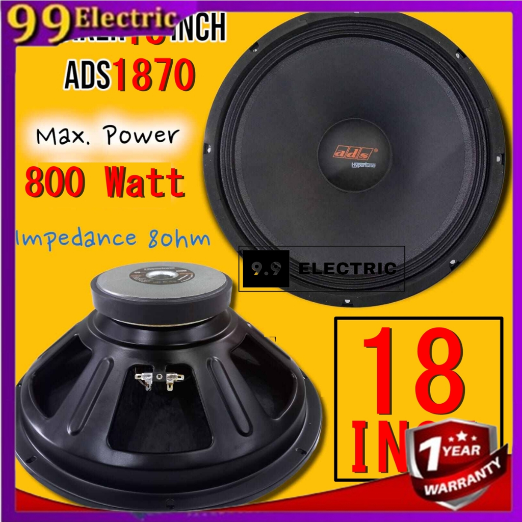 [BISA COD]Speaker Full Range 18 inch 18" 18in ADS 1870 800 watt-EXTRA PACKING KAYU