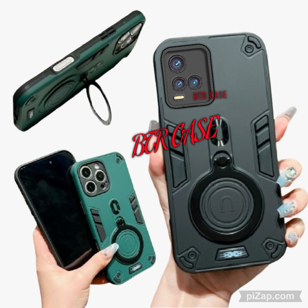 CASING HP UNTUK VIVO Y21 VIVO Y21S CASE ROBOT HIT EYE RING PROTEKSI CAMERA CASING STANDING NEW COVER