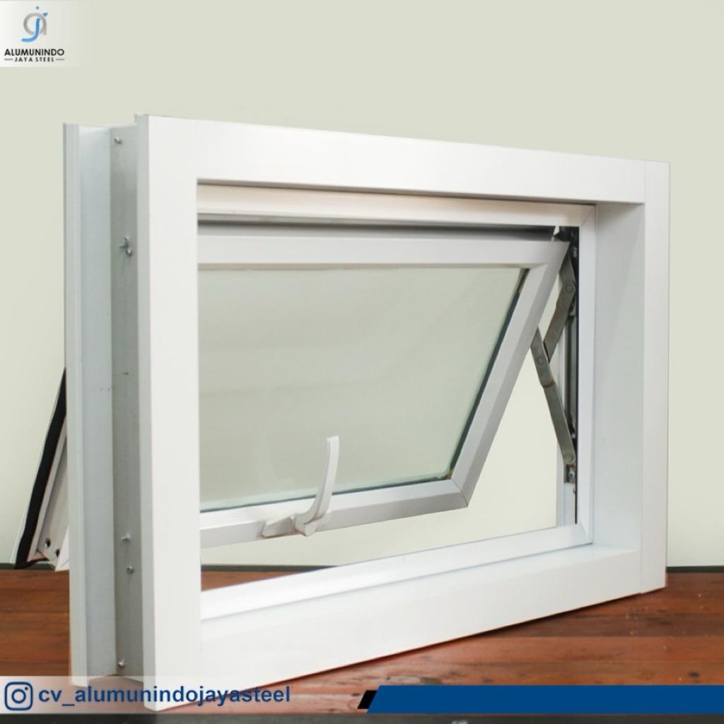 Jendela Boven Jungkit Ykk Putih + Kaca Es