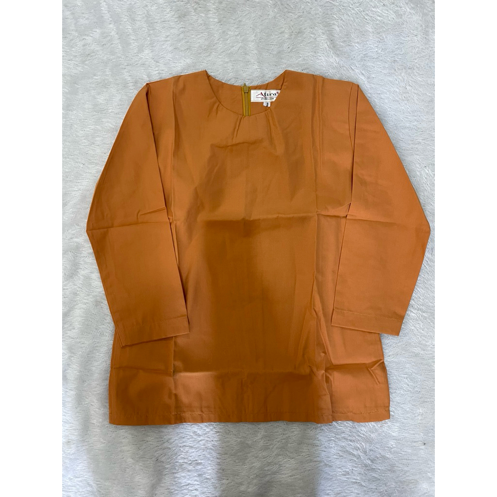(Obral 671) Baju kurung seragam pramuka polos bahan katun