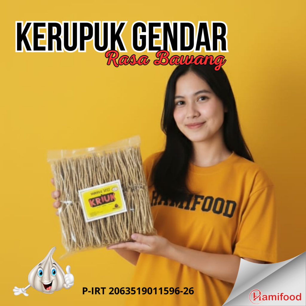Krupuk Gendar Rasa Bawang Putih Makanan Tradisional