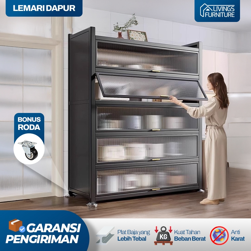 Rak piring Tertutup Rak Dapur Lemari Piring Lemari Dapur Rak Piring Stainless Rak Dapur Susun