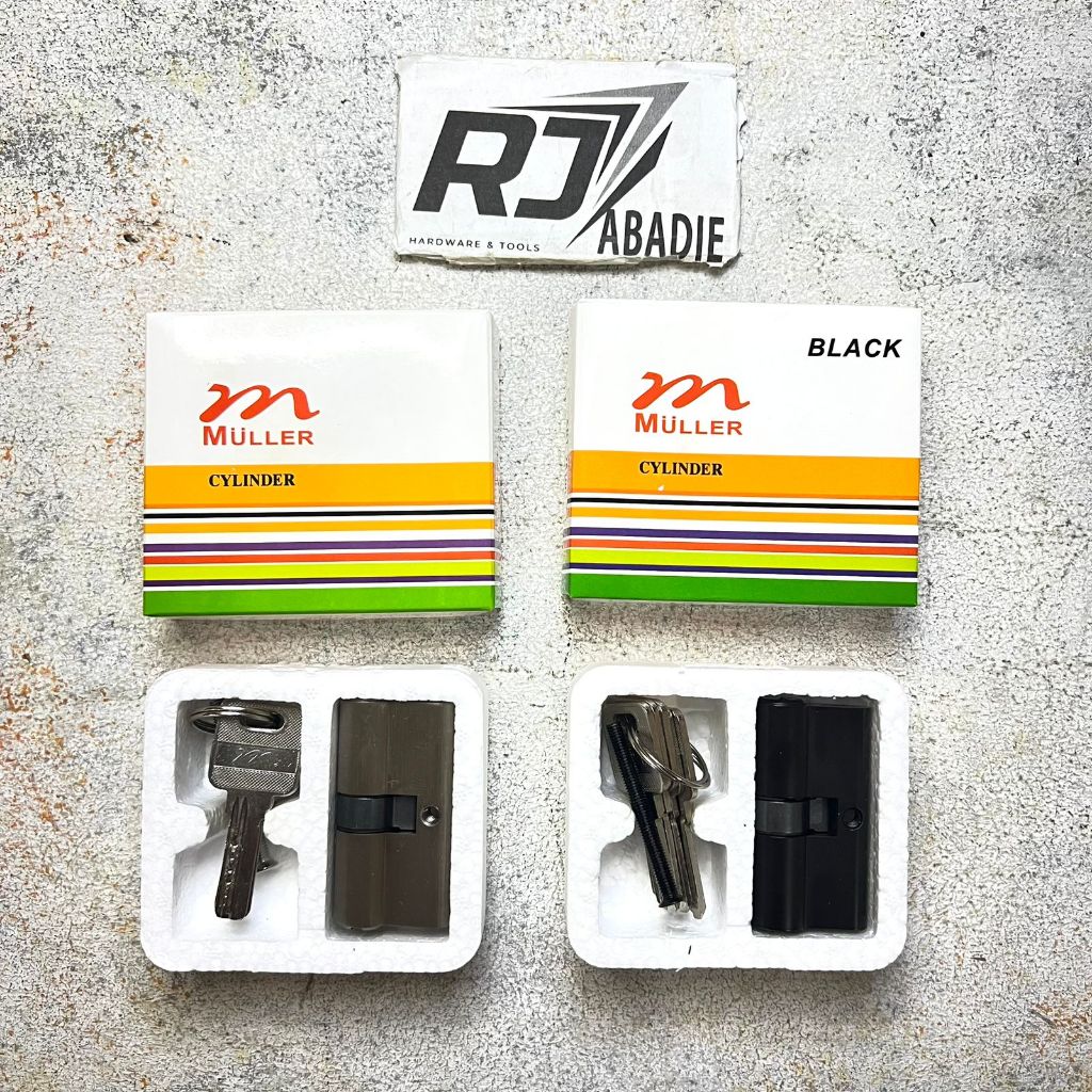 Silinder Cylinder Slot Kunci Pintu Rumah Besar Stainless Kotak Putih MULLER 75160