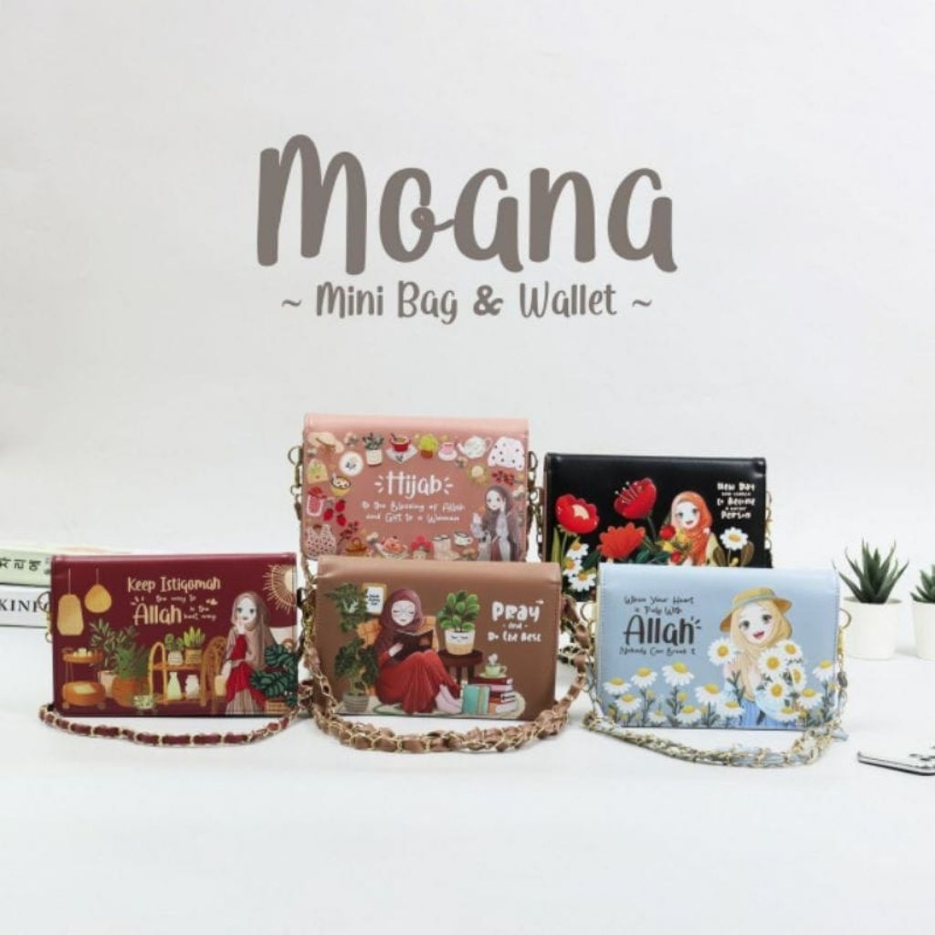 MOANA WALLET/Dompet Hp/ Mini Bag Ganci Unyu Muslimah