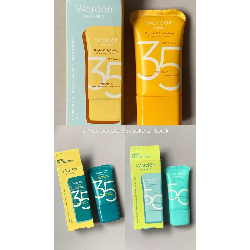 preloved wardah sunscreen isi 98%
