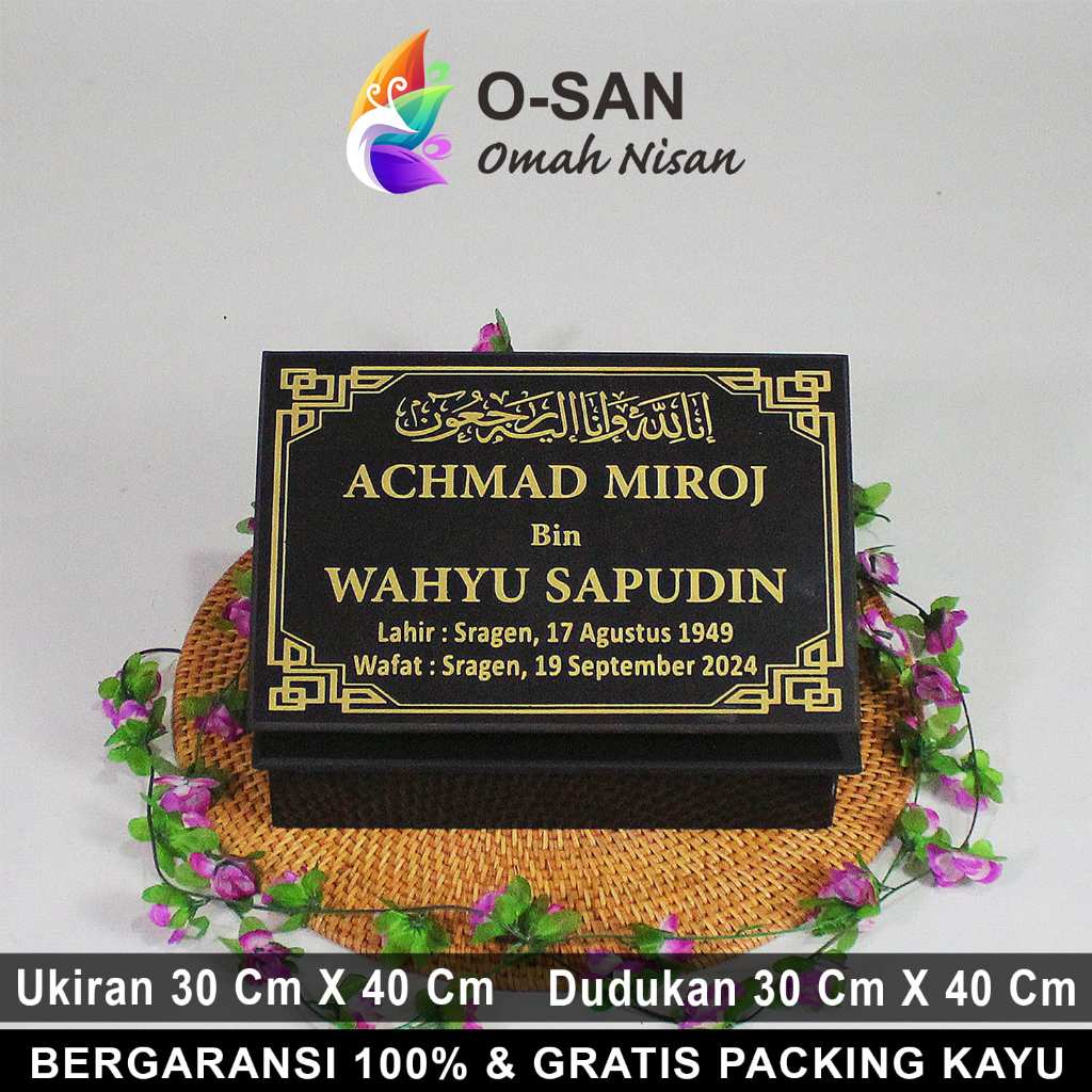 Batu Nisan Granit Makam Full Set Kuburan Maesan Kijing 30 X 40 / 30 X 40 C11