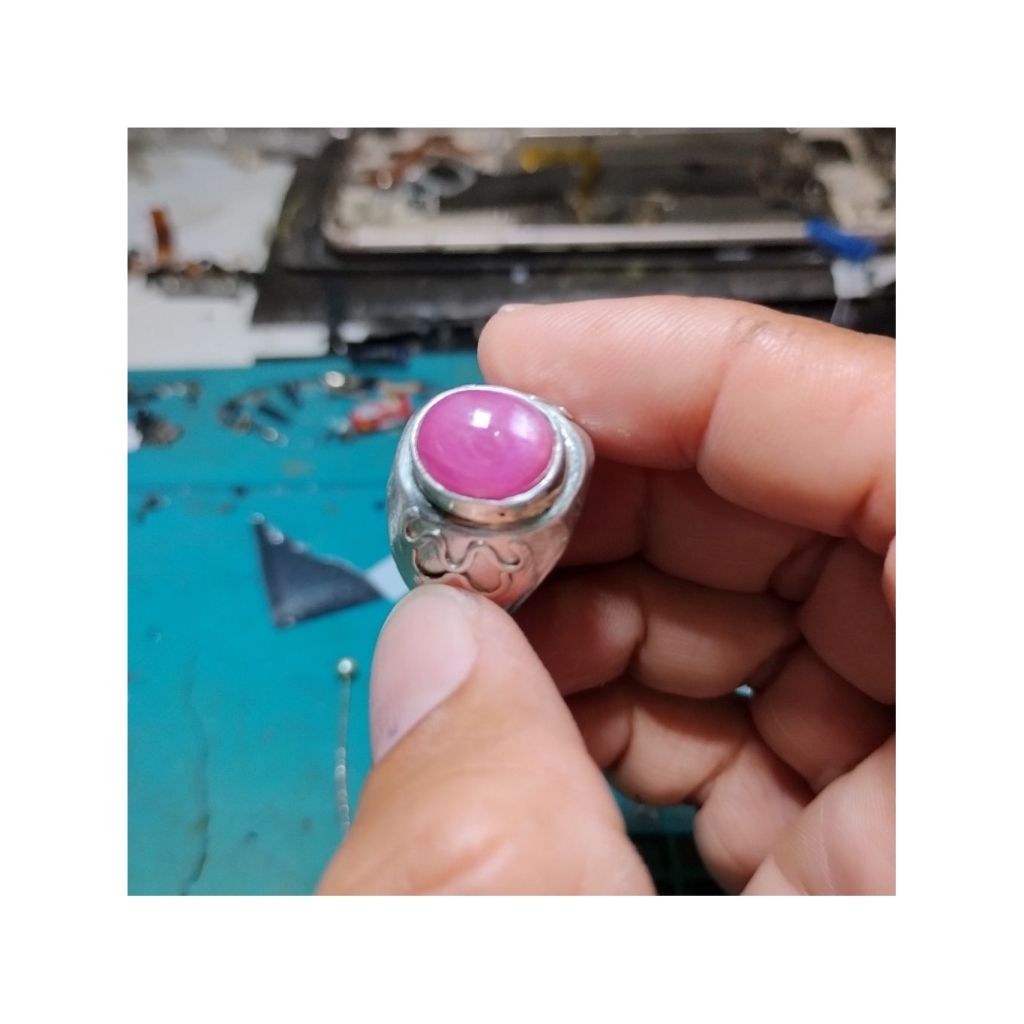 Ruby Johnson natural ring perak