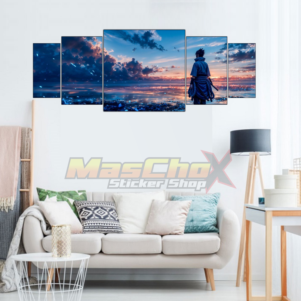 Pajangan Dinding MDF Anime Uchiha Itachi – Wall Art Poster Aesthetic 5 Pcs