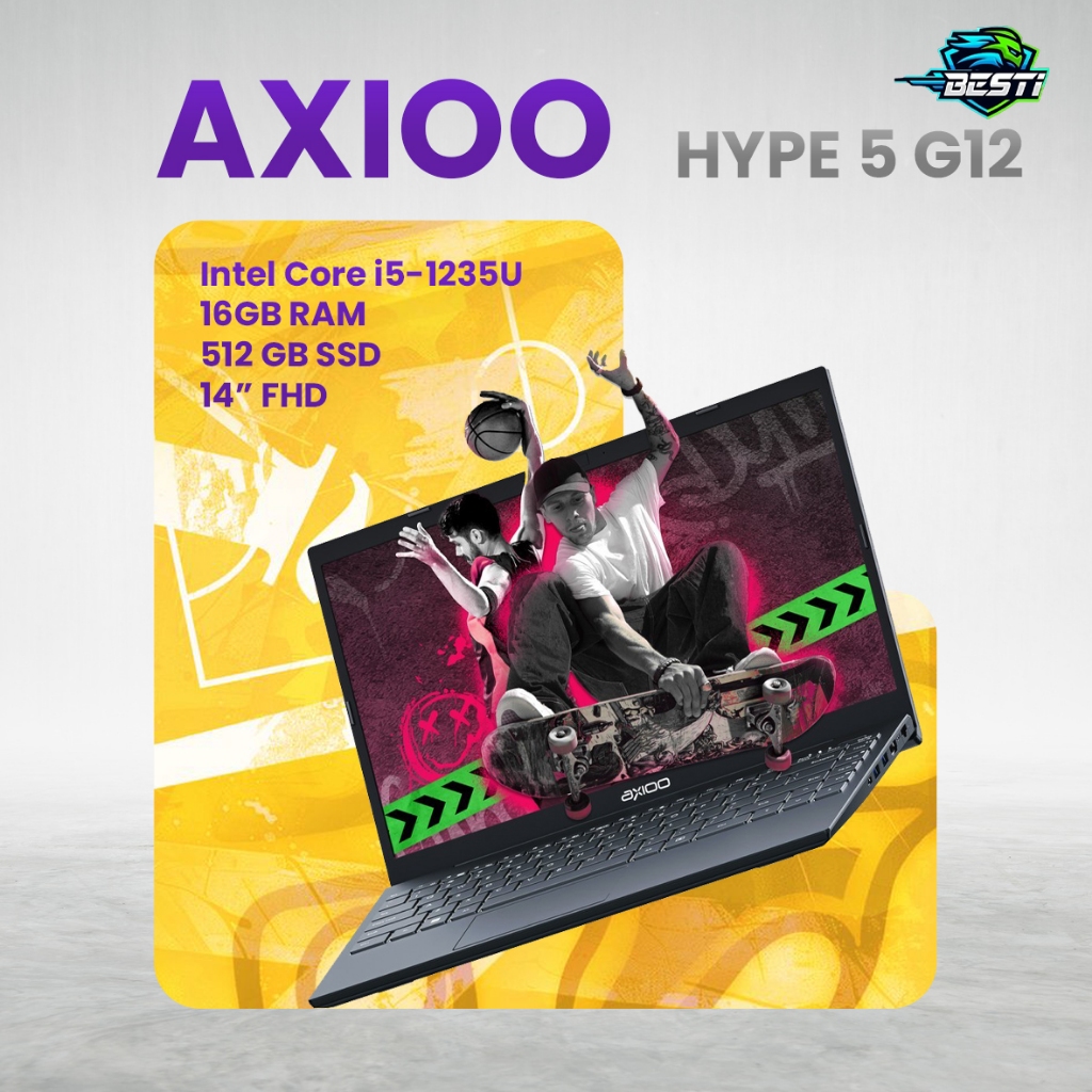 Laptop Axioo Hype 5 G12 Intel I5-1235U 16GB RAM 512GB SSD Windows 11 Original