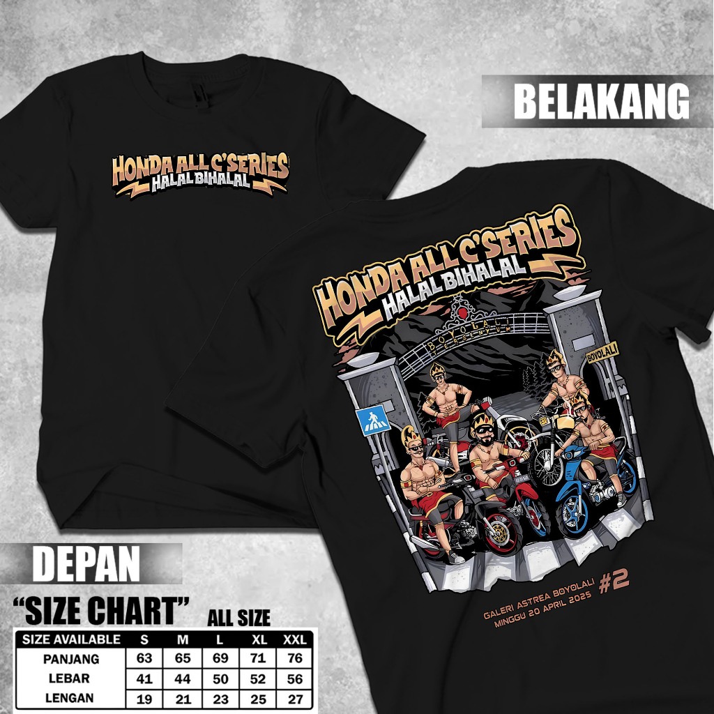 baju kaos pria HALAL BIHALAL #2 #1 HONDA ALL C SERIES HONDA ASTREA GRAND INDONESIA Otomotif Legend k