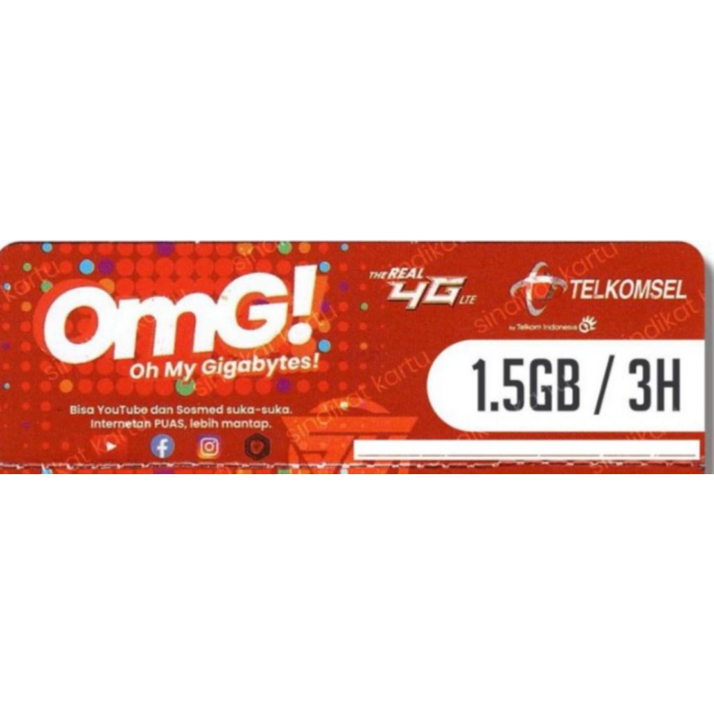 Voucher Telkomsel 1.5gb 3hari