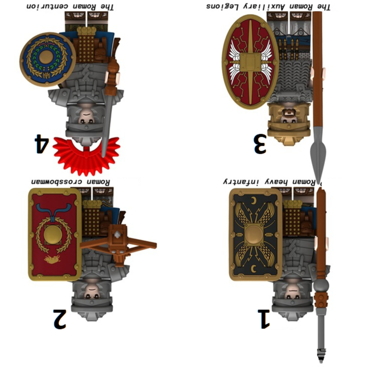 Castle Roman Soldier Crossbow Centurian Action Figure Mini Minifig Brick