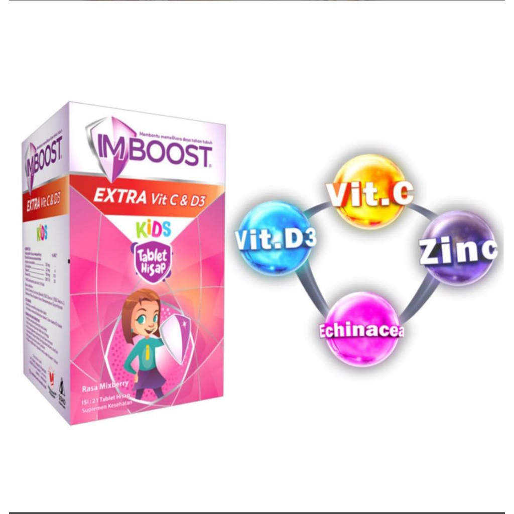 Imboost tablet kunyah / vitamin anak / imboost daya tahan tubuh 21 tablet