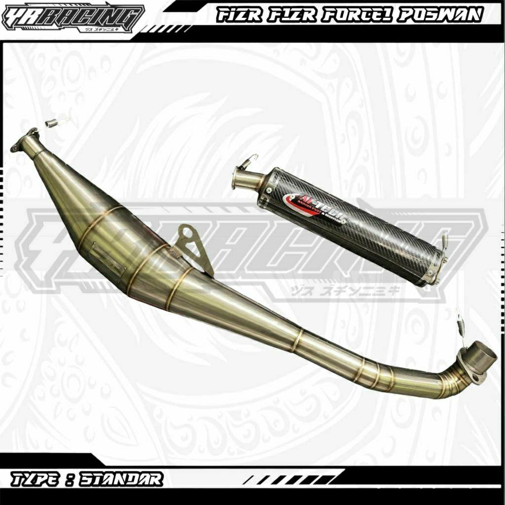 Knalpot Aitech Carbon Motor Fizr F1zr Force1 Poswan Model Standar Racing ( PNP )