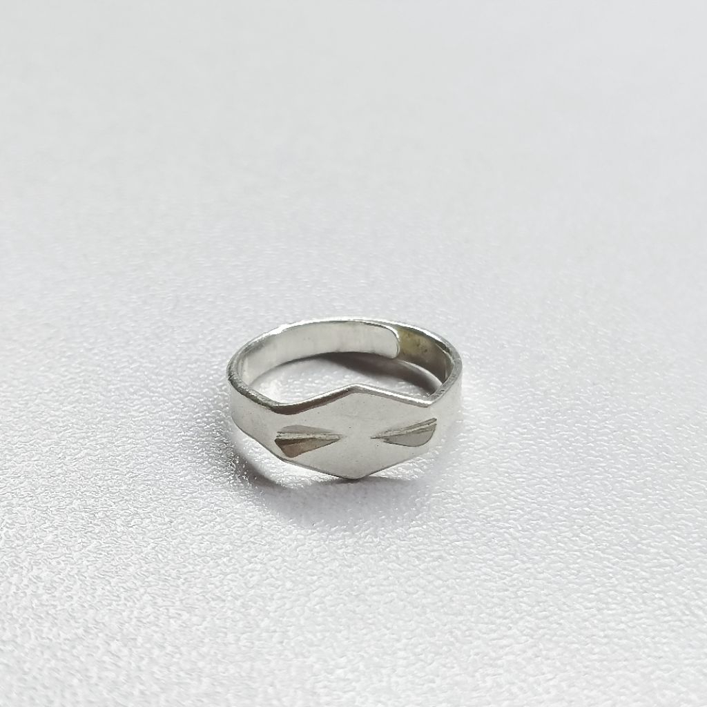 Cincin Bayi Model Polos Wajik Perak Asli Silver 99/925 Lapis Emas Putih/Cincin Perak Bayi