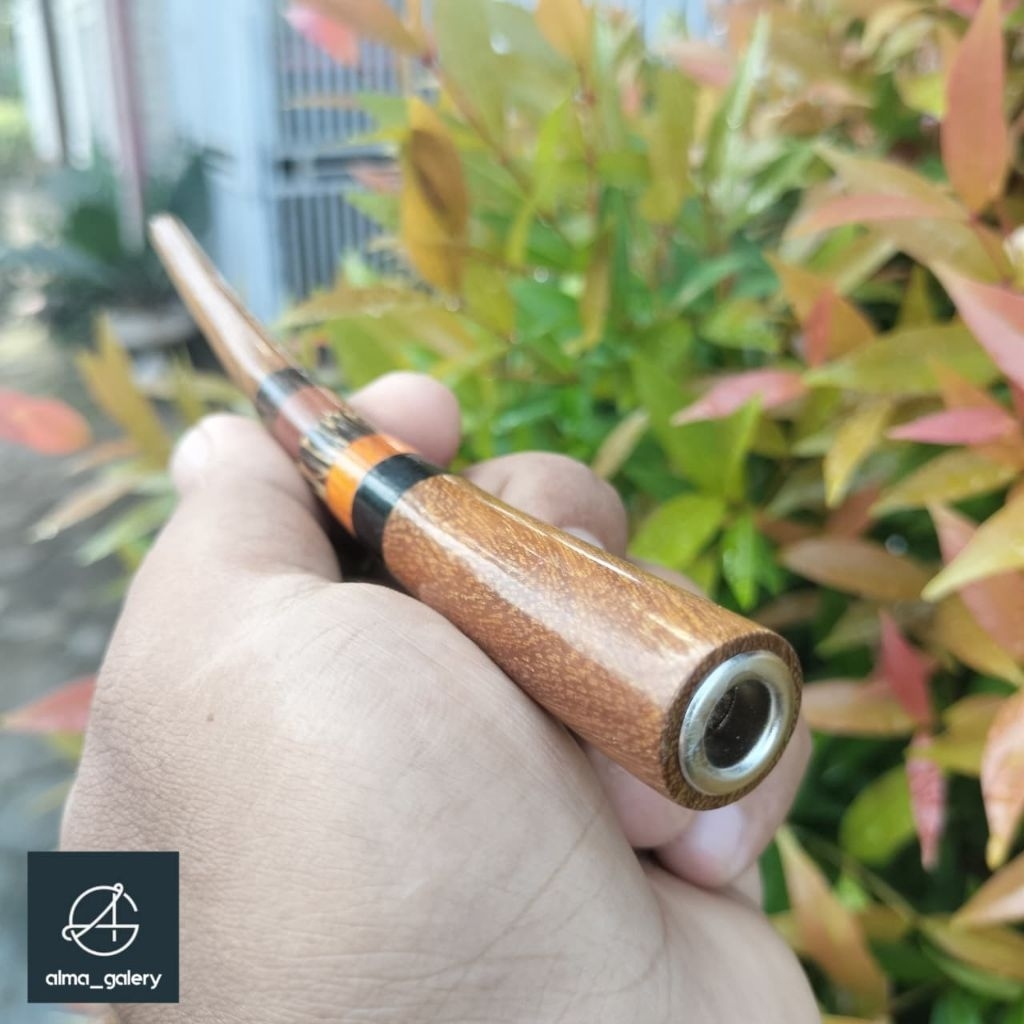 GALERY_ALMA ( 15cm ) once cangklong / once pipa rokok / padutan / sedotan  berbagai macam jenis kayu