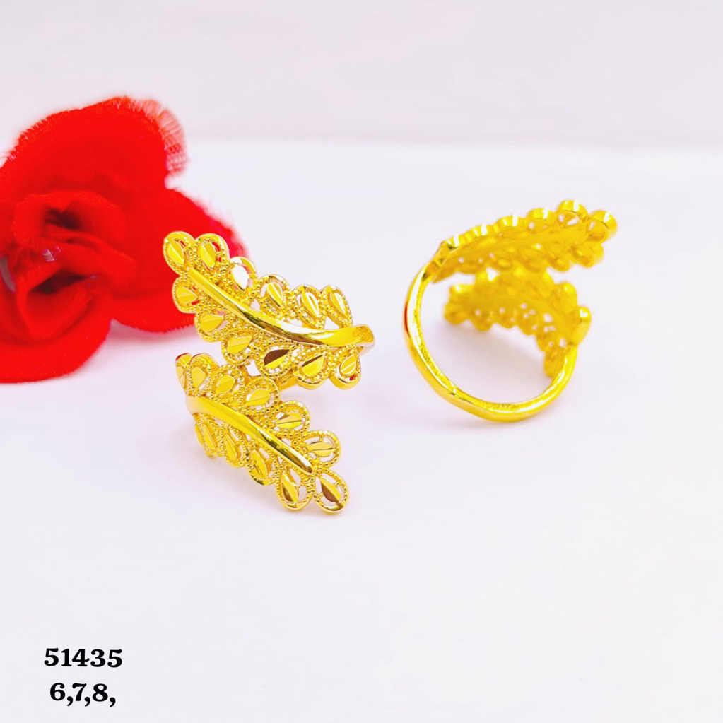 Cincin dubai model daun