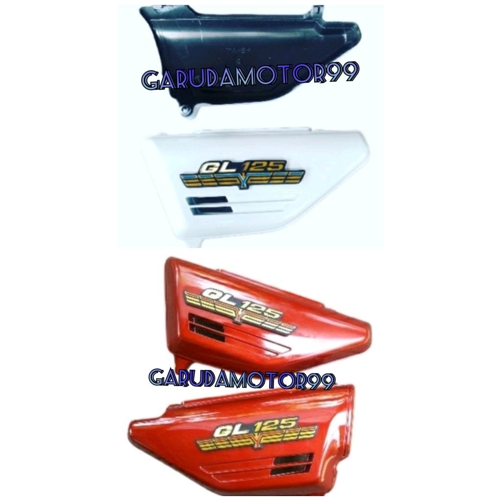 BOK aki gl 100 cover body gl 125 set emblem bendera 125 bahan abs tebal bagus presisi