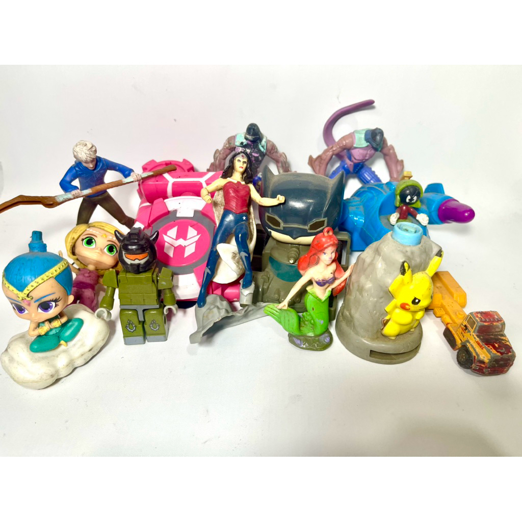 Take All Mainan Campur 13 Pcs Brand dan No Brand - Kondisi Sesuai Foto - Mainan Second Campur Take A