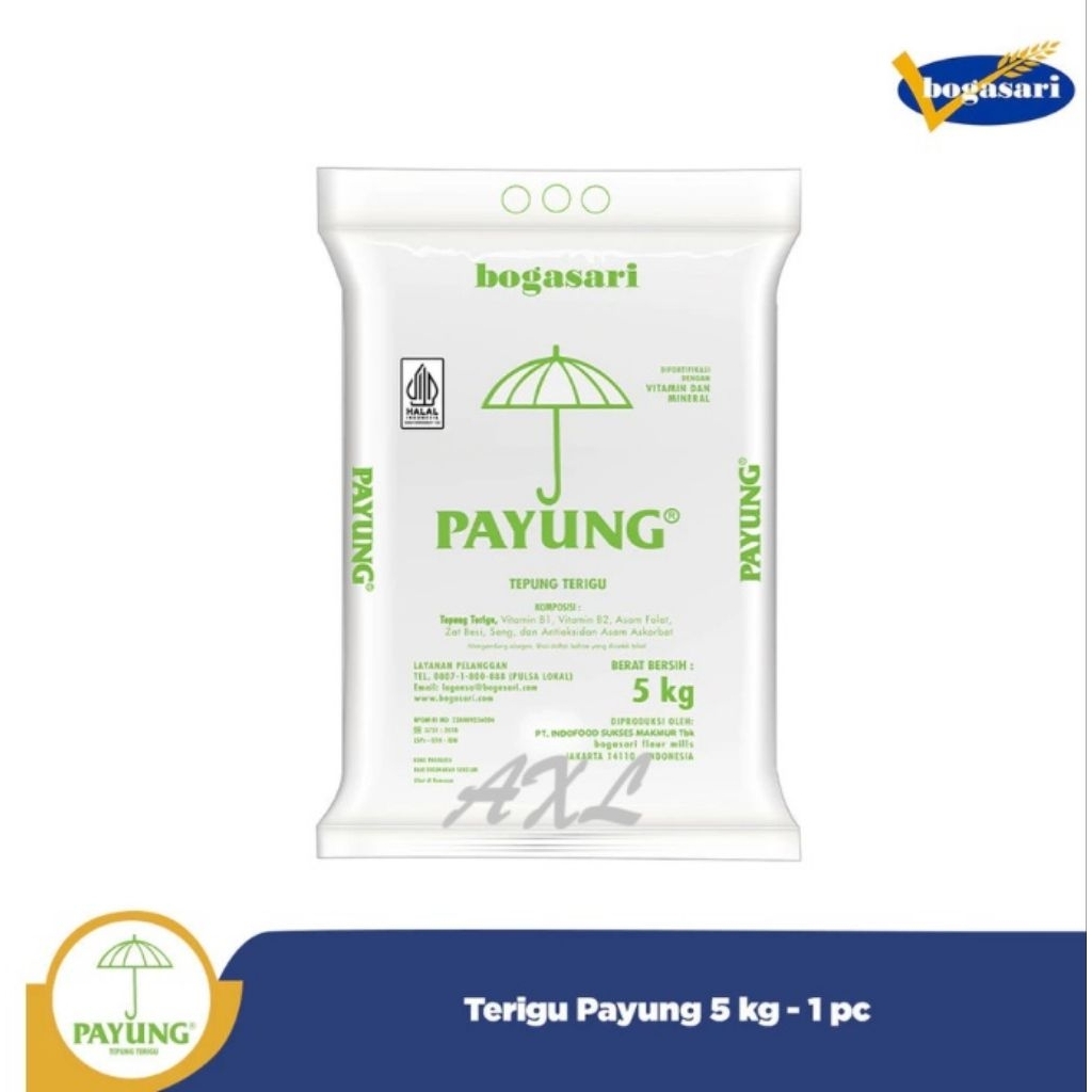 

Tepung Terigu Bogasari Payung 5 kg
