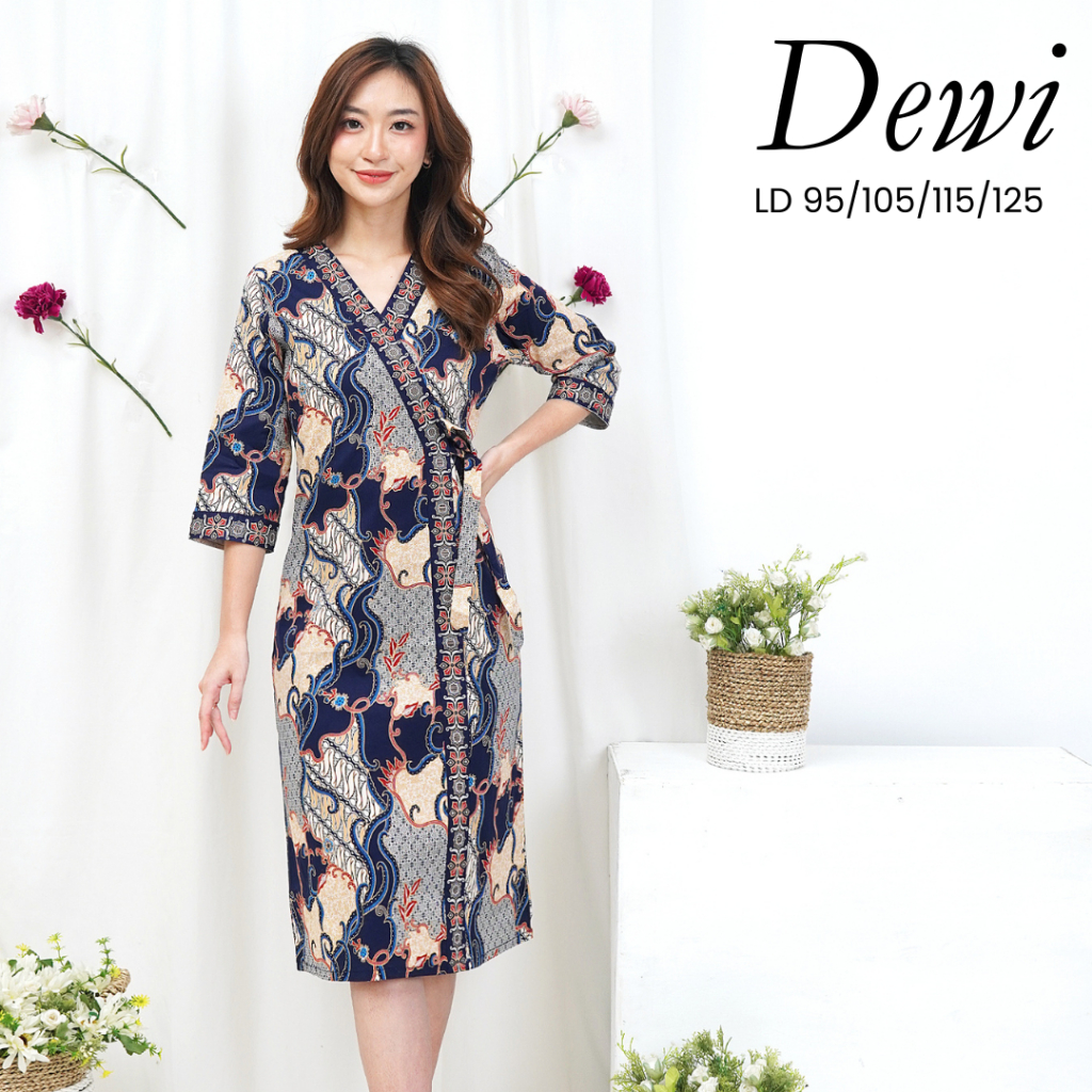[DEWI] Dress Batik Modern Katun Stretch Premium Jumbo Bigsize
