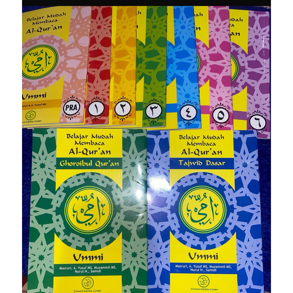 Buku Jilid Metode Ummi jilid 1-6, Pra Tk, ghorib tajwid Original 100% bukan fotocopy / scand