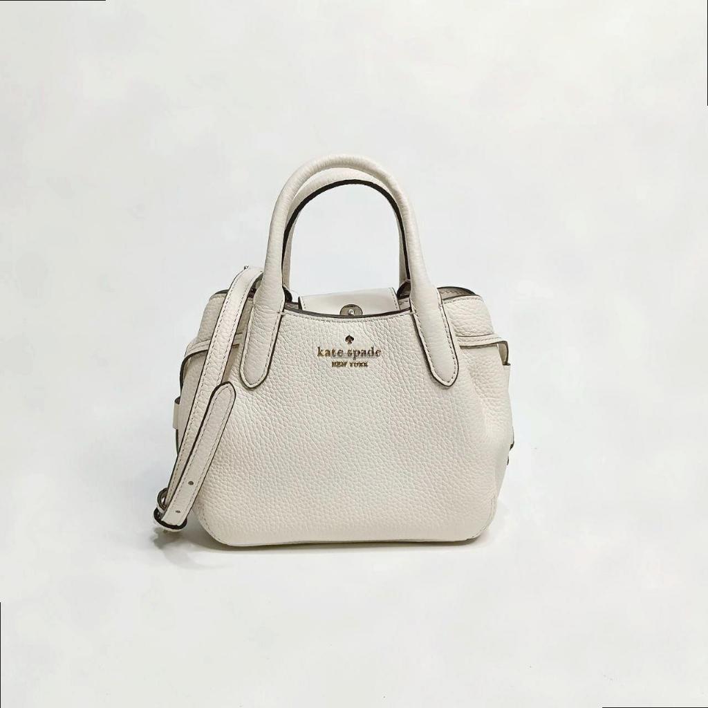 Ks Dumpling Mini Satchel Bag Leather Parchment