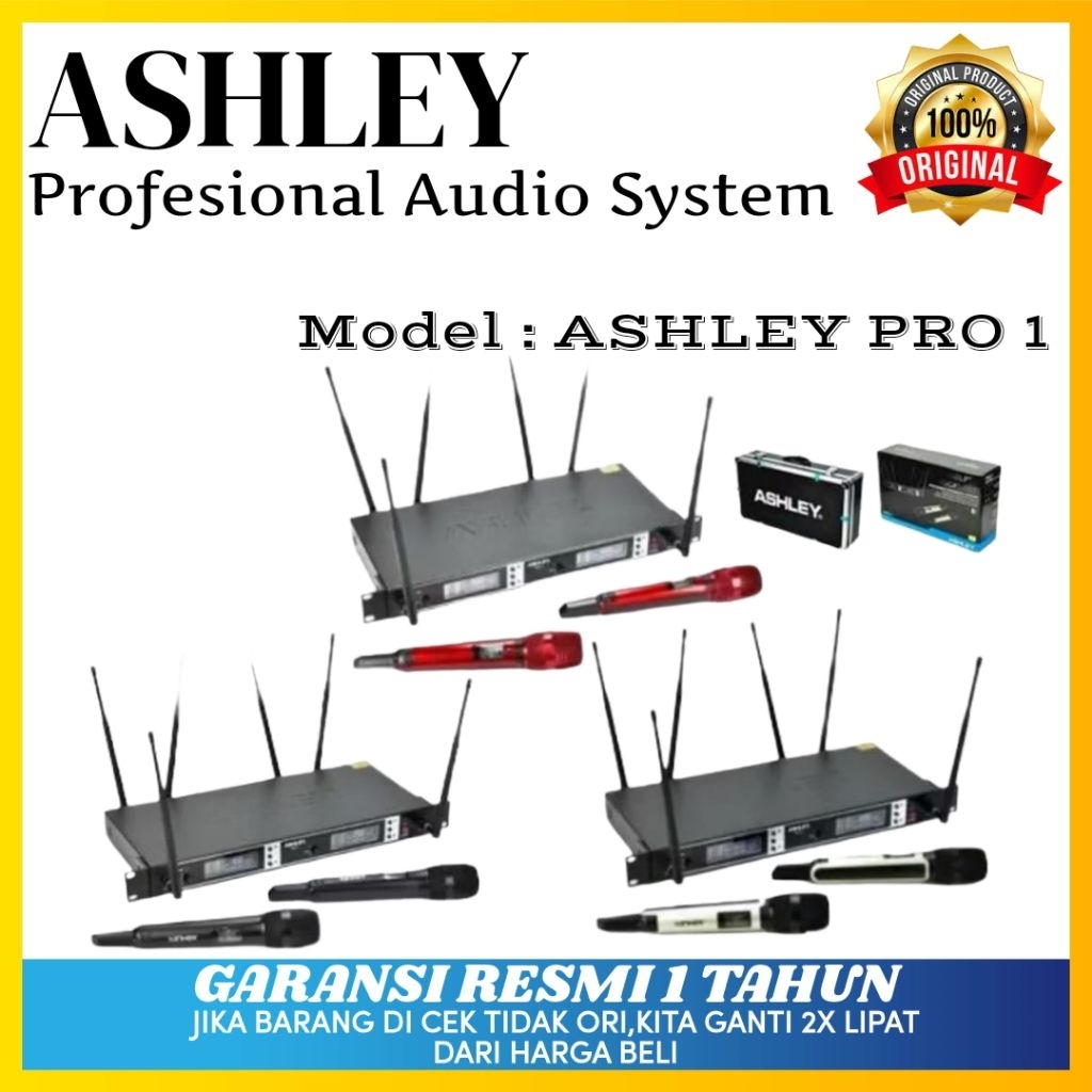 Mic Wireless Ashley Pro 1 Original Mic Ashley True Diversity