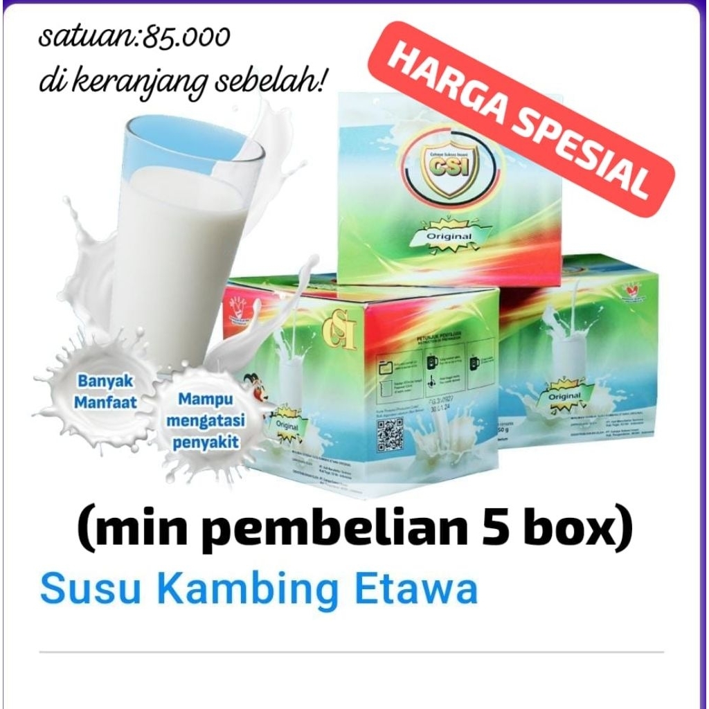 SUSU KAMBING ETAWA CSI [grosir min pembelian 5 box]