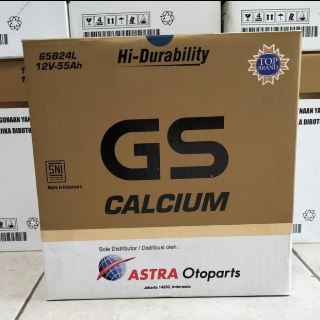 Aki Mobil GS Astra Calcium 65B24L - NS60L 12v 55ah Accu Kering Siap Pakai