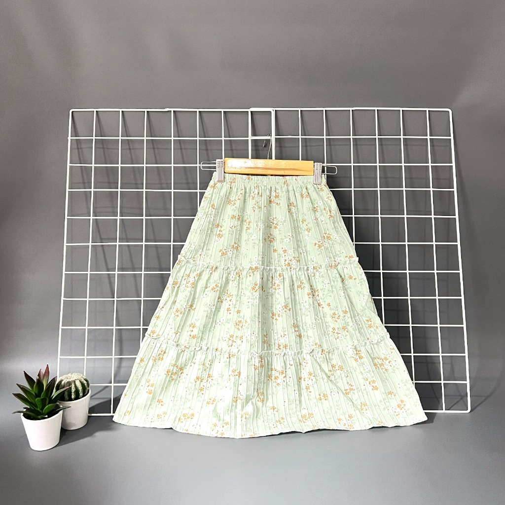 Rok Curly Mint  Terbaru Anak Perempuan  Warna Mint