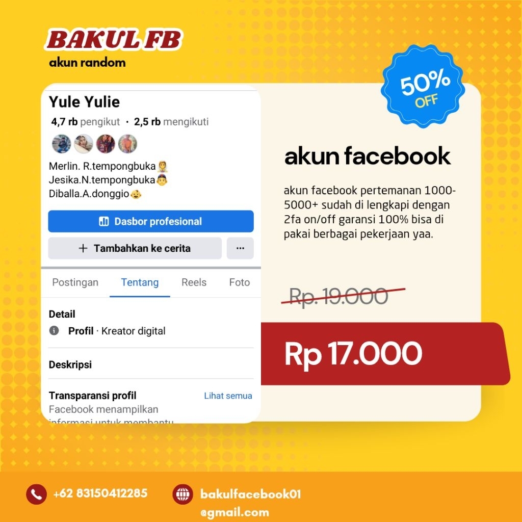 akun Facebook Pertemanan ribuan