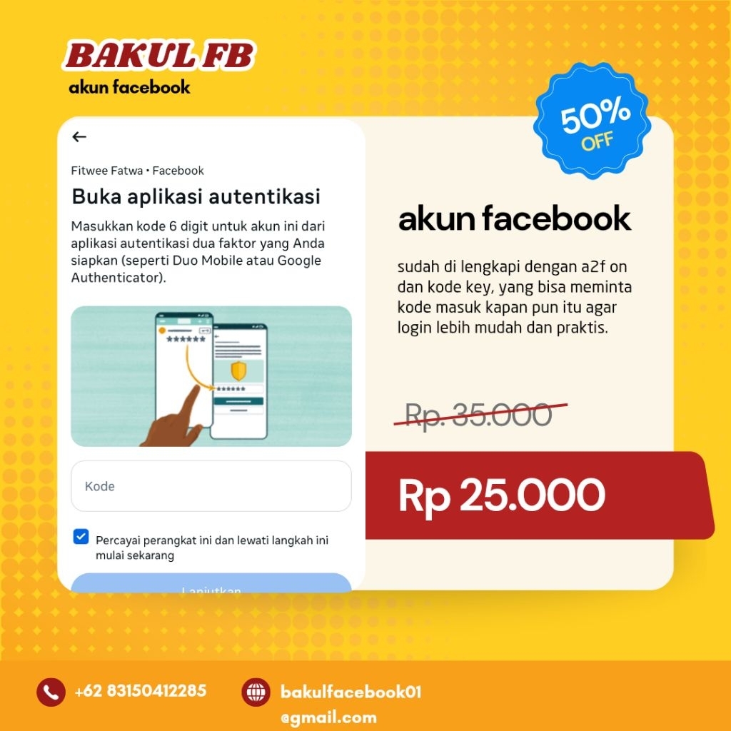 akun Facebook a2f on tua