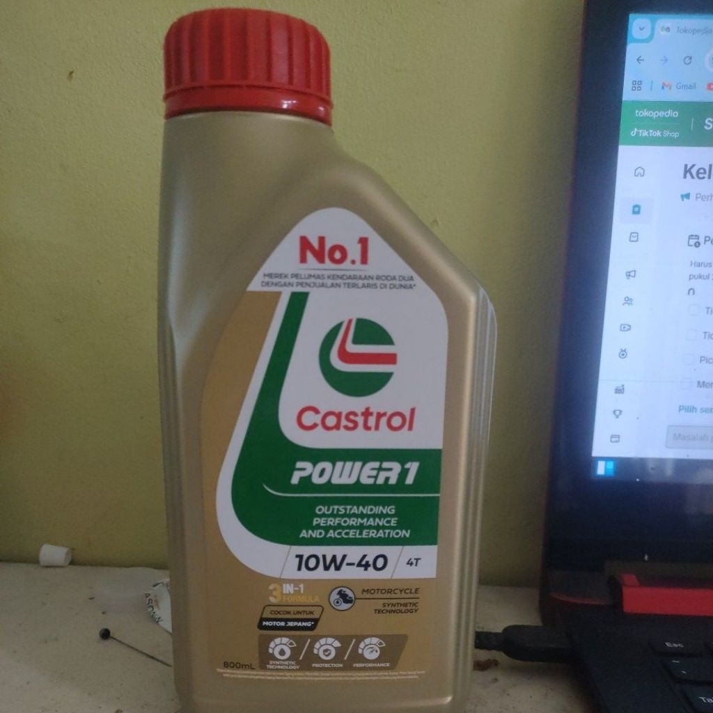 OLI CASTROL POWER 1 10W-40. (0.8)