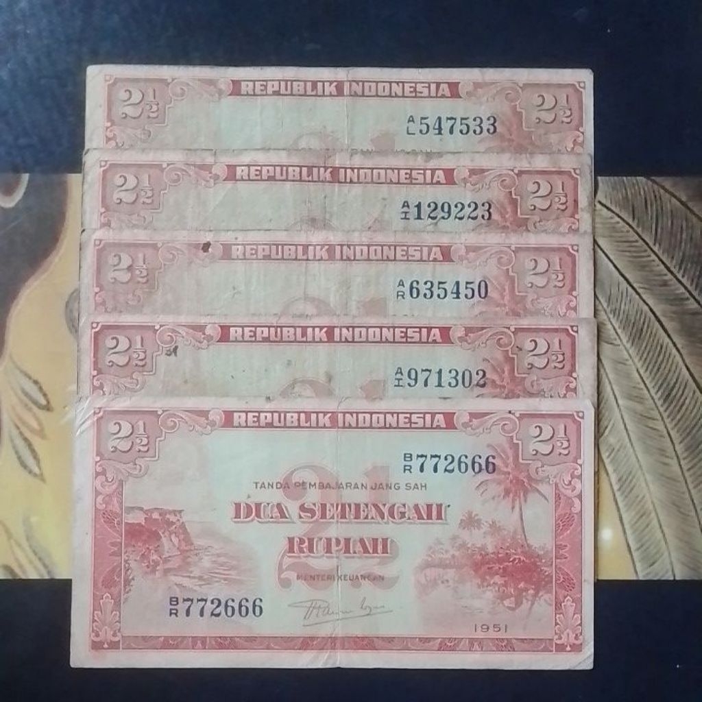 UANG KUNO LANGKA 2½ RUPIAH TAHUN 1951
