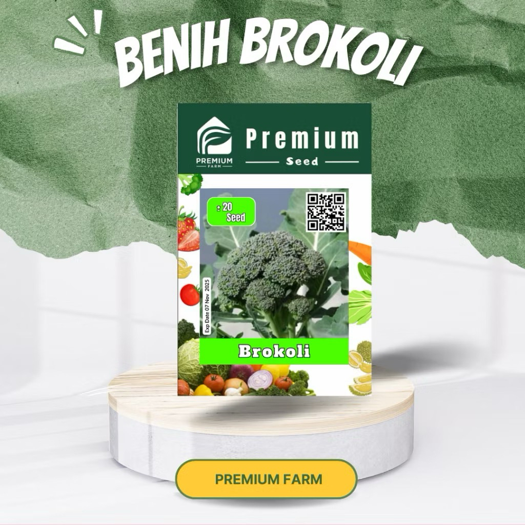 Benih Brokoli Hijau-LMR PREMIUM FARM 20 seeds/Cocok Dataran Rendah