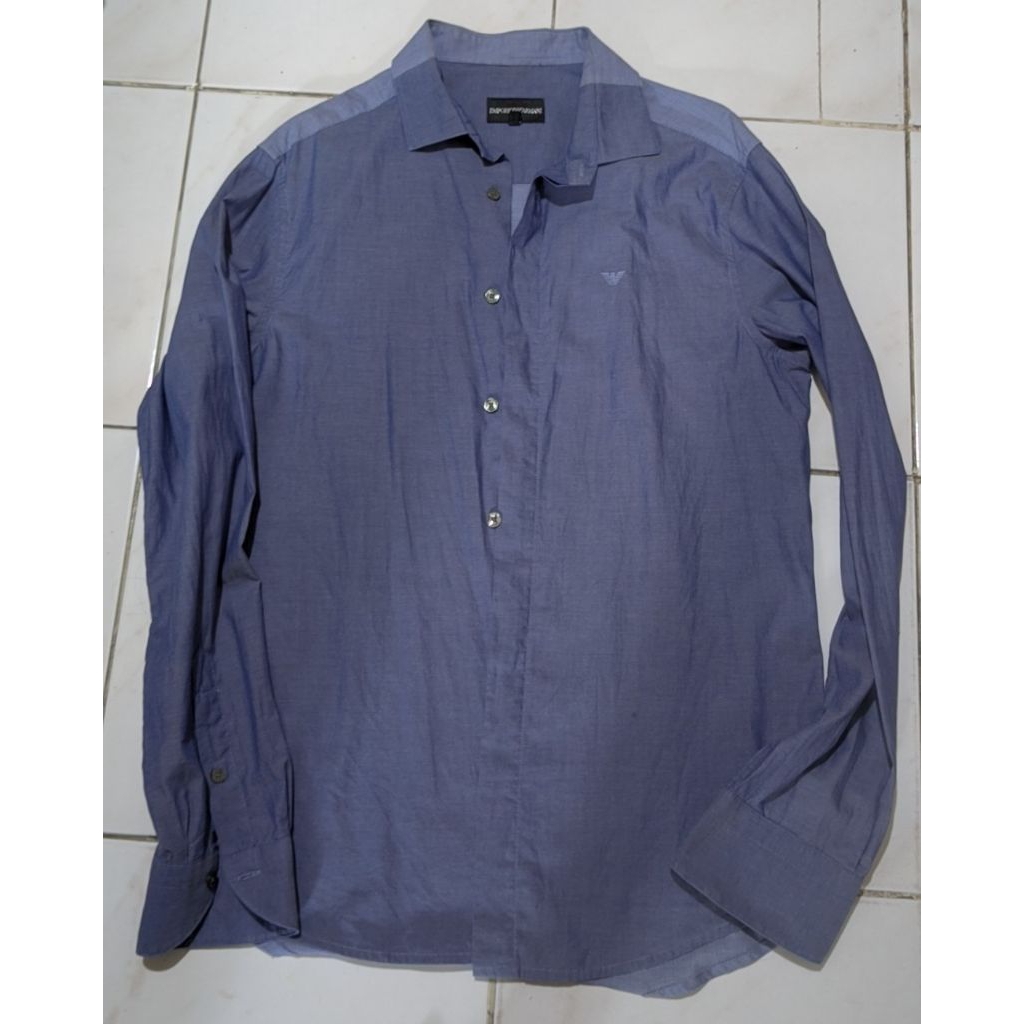 Kemeja Emporio Armani Blue Light