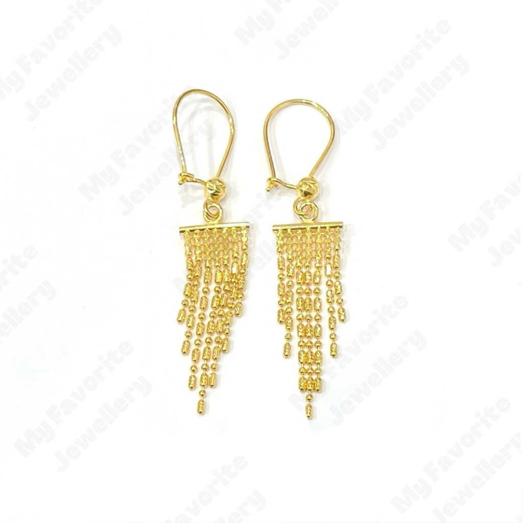 Anting Model Rumbai Mewah (Emas Asli Kadar 700)