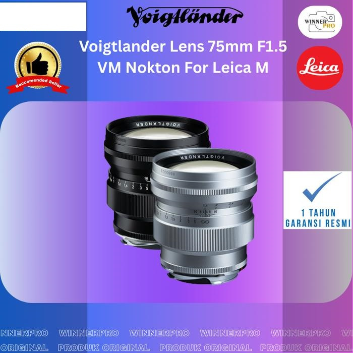 Voigtlander Lens 75mm F1.5 VM Nokton For Leica M Garansi Resmi