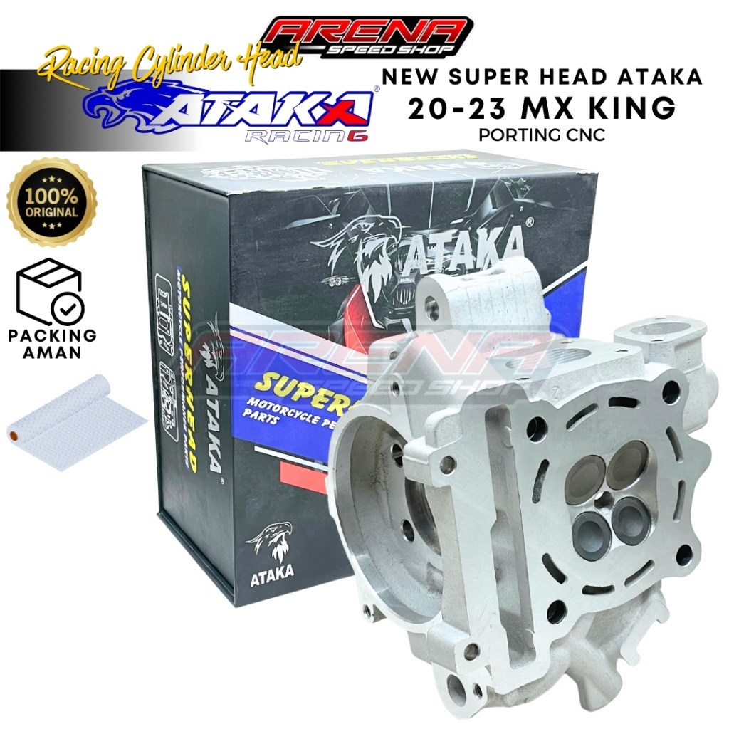 ATAKA Racing New Super Head 20/23 MX King - Cylinder Head 20 23 Jupiter MX Vixion R15 Original Ataka