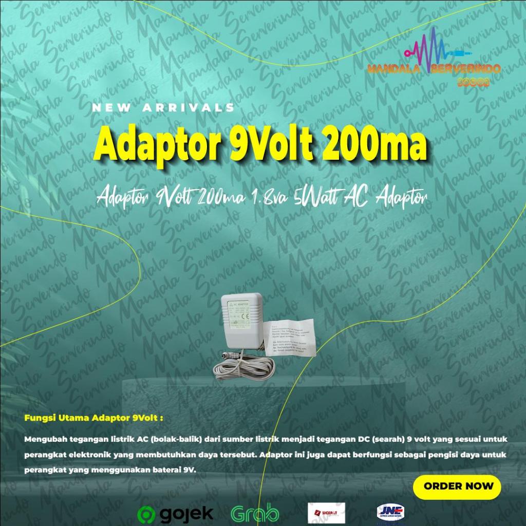 Adaptor 9Volt 200ma 1.8va 5Watt AC Adaptor