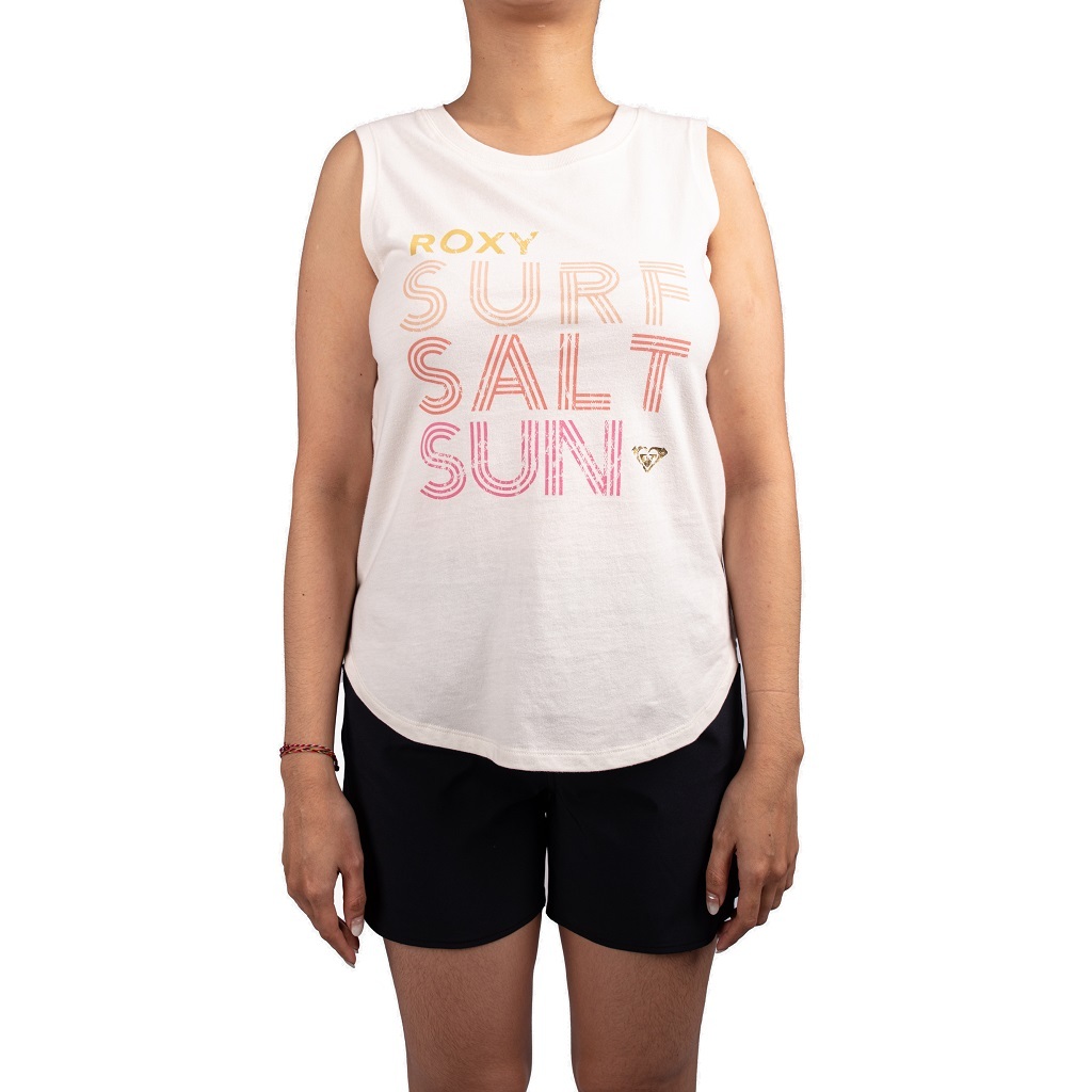 Roxy Womens Surf Salt Sun Muscle Tank Egret Muscle